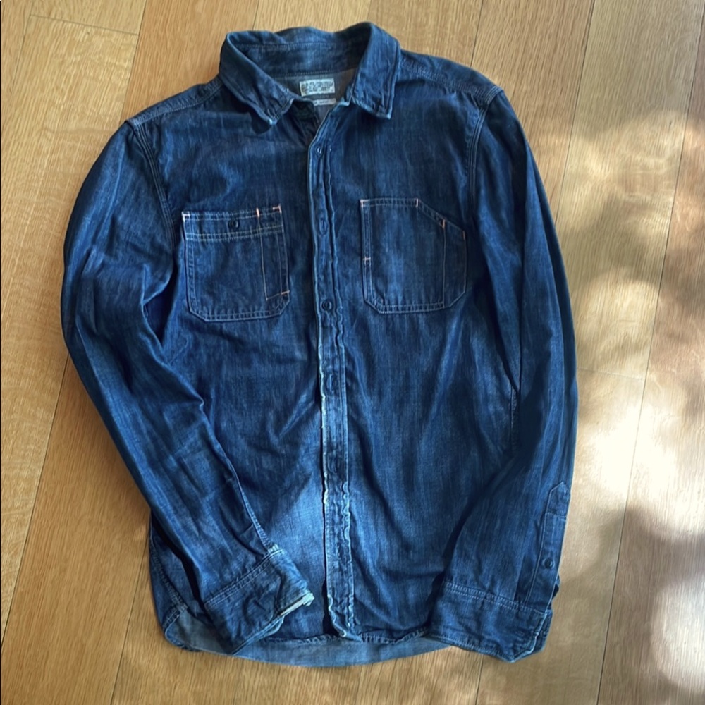 All Saints‎ Blue Denim Shirt Jacket